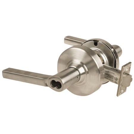 Schlage Grade 1 Classroom Lock, Latitude Lever, SFIC Prep Less Core, Satin Nickel Finish, Non-Handed ND70BD LAT 619